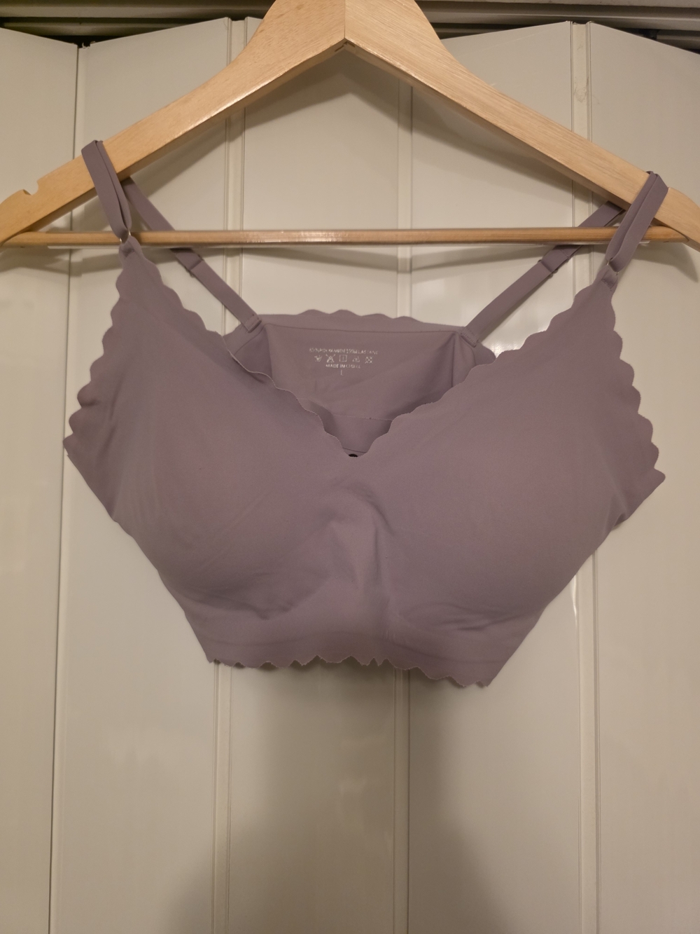 Seamless Scallop Edge Bra- Lavender